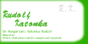 rudolf katonka business card
